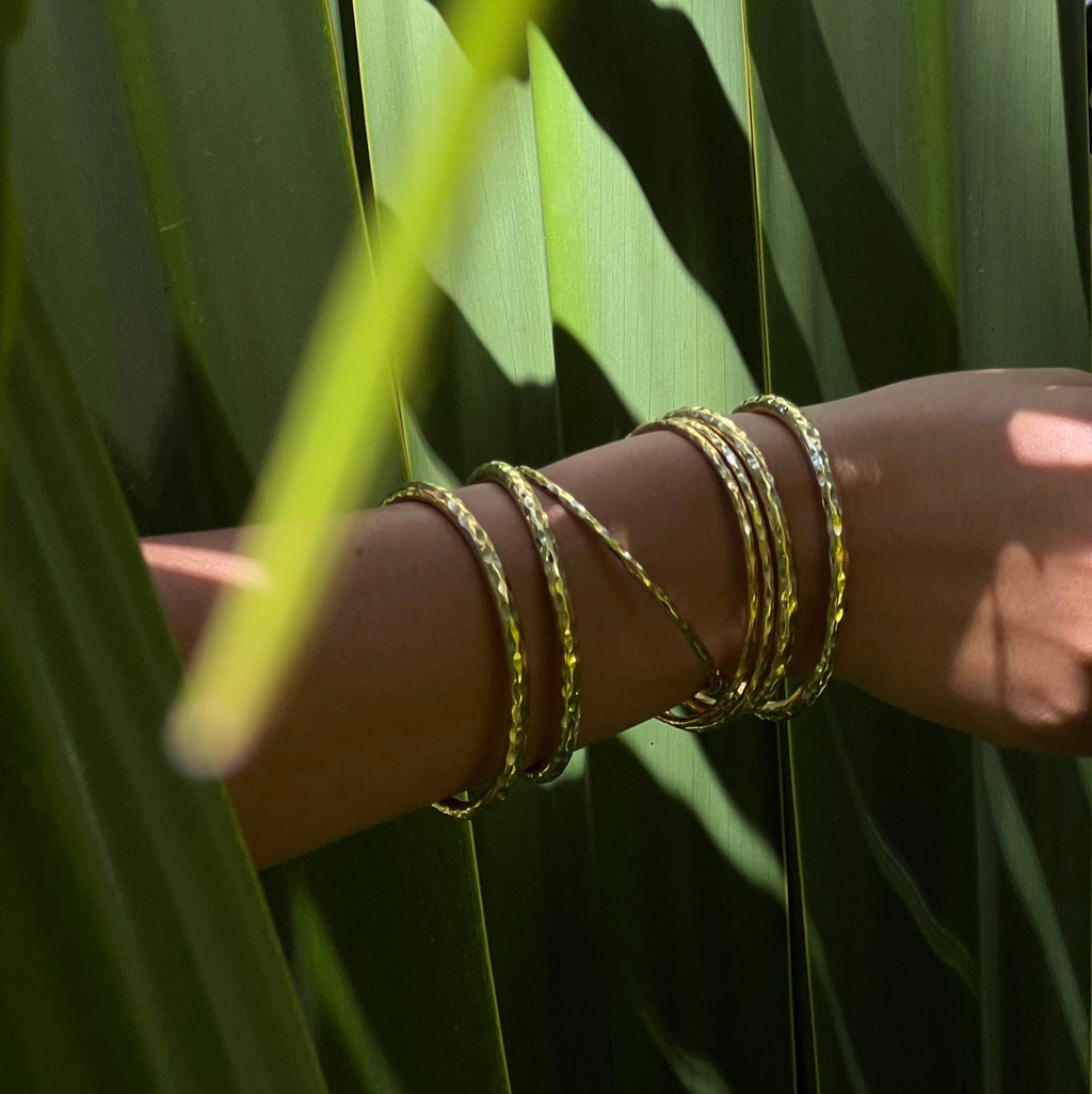 Beaten Brass Bangles