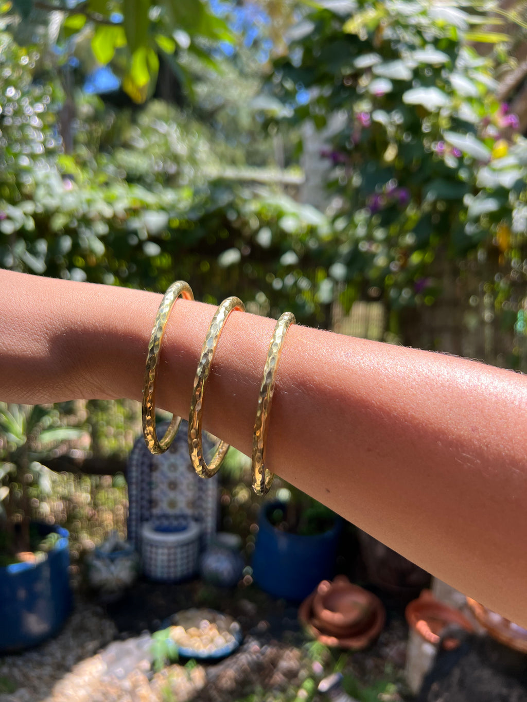 Beaten Brass Bangles